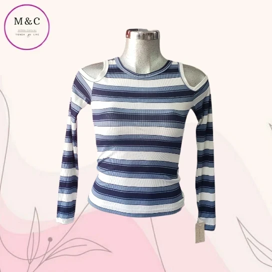 Blusa Talla Mediana hombros descubiertos manga larga 2