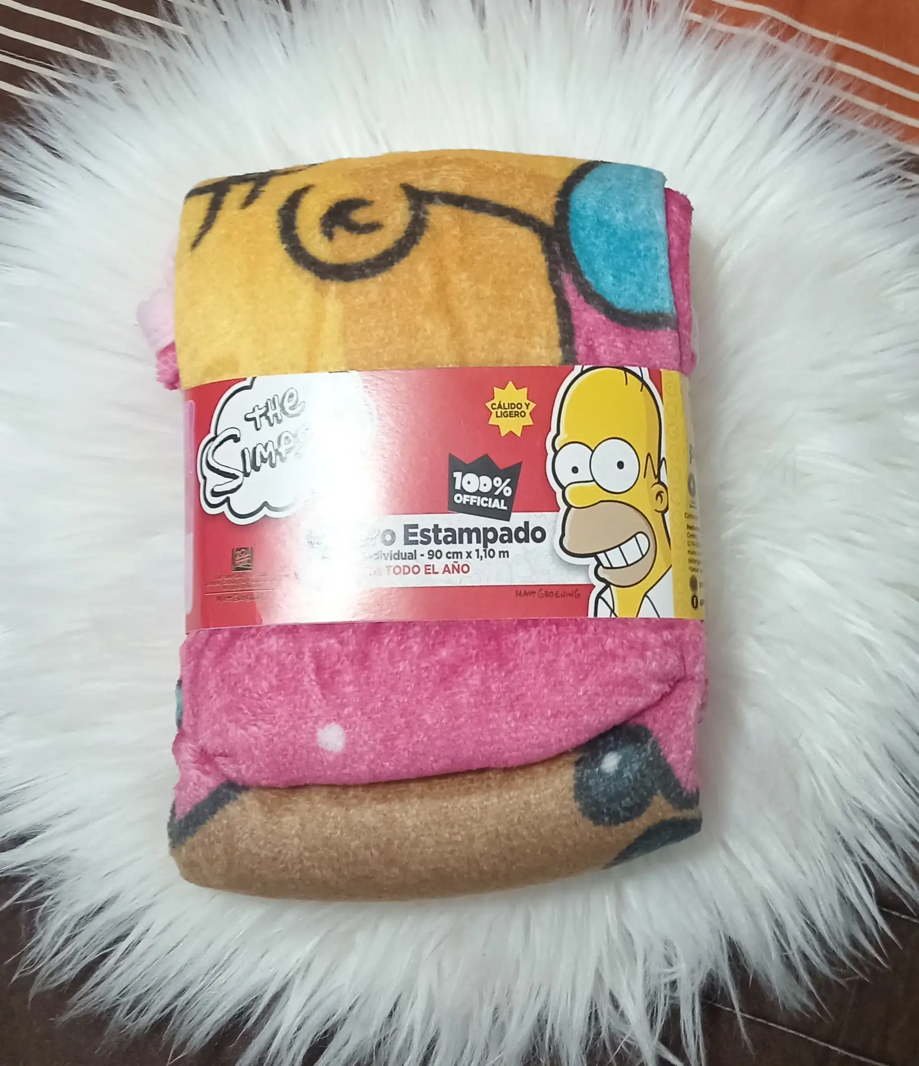 Cobertor Cunero estampado los Simpsons Maggie .90 cm x 1.10 m