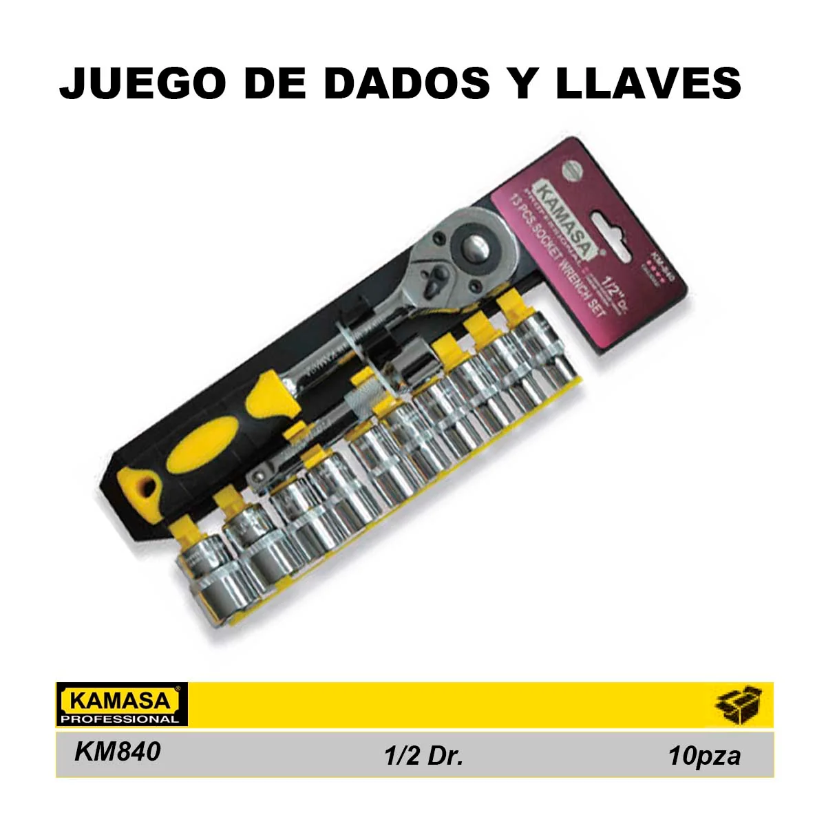 SET DADOS C/CHICHARRA KM 1/2" 13 PZ