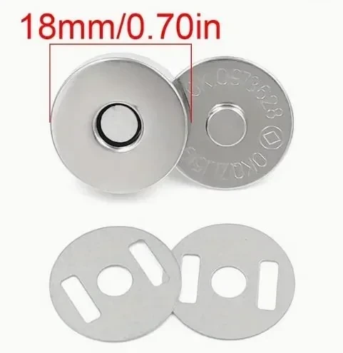 Broche magnetico silver 18mm