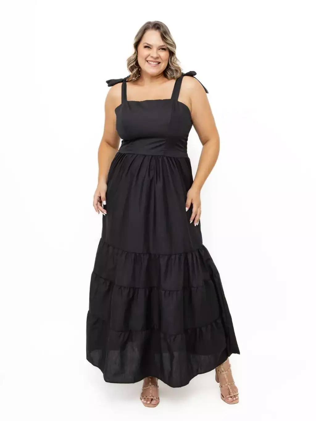 Vestido longo plus size