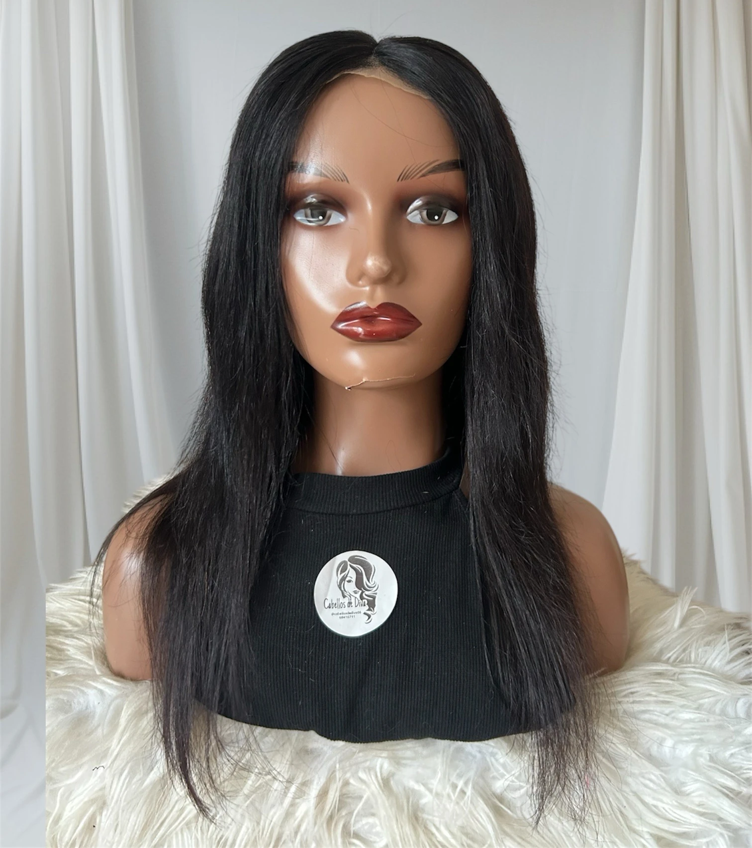 Peluca 16 pulgadas cabello humano, frontal lace 4x4  3
