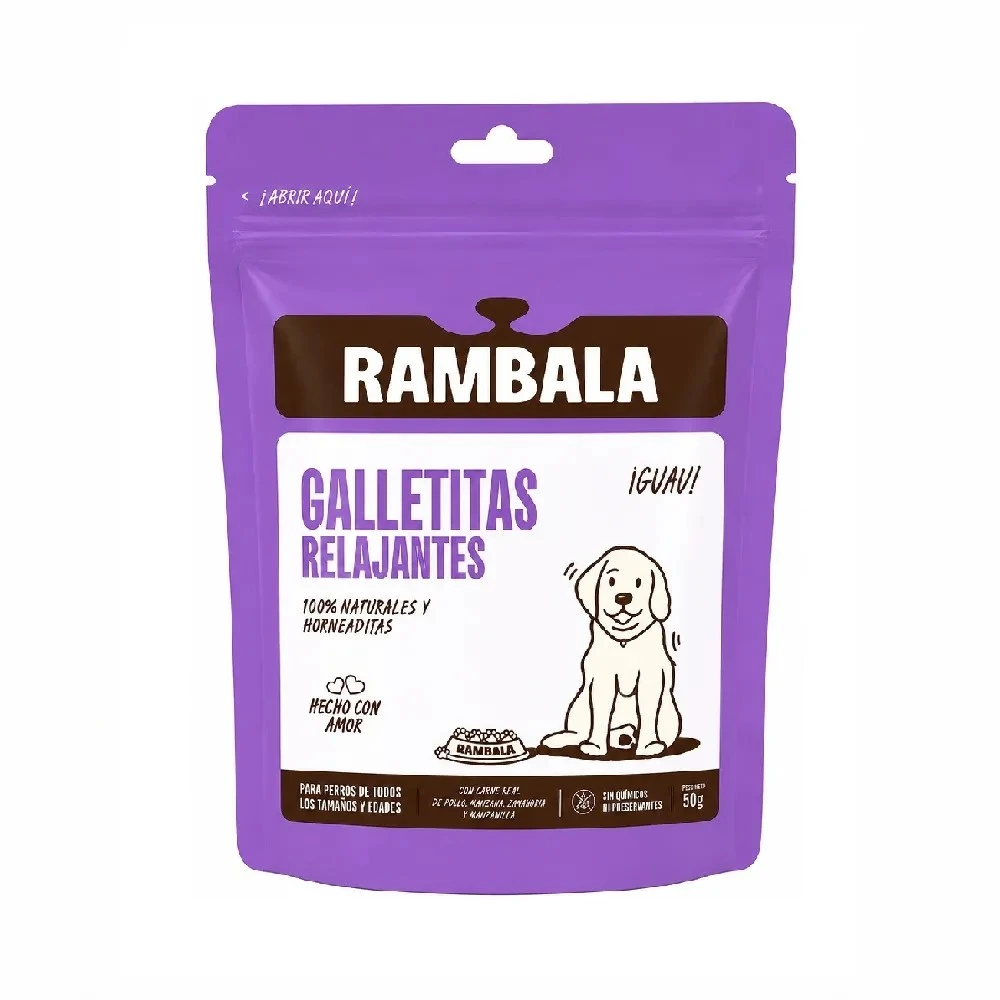 Snacks Galletas Relajantes Para Perros Rambala X 50 Gramos