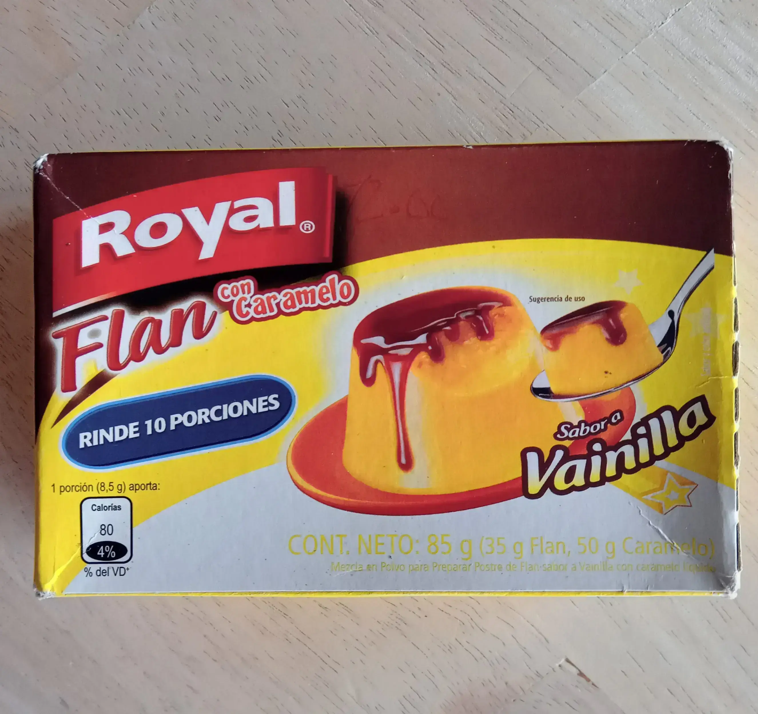 Flan con caramelo sabor vainilla 85 g