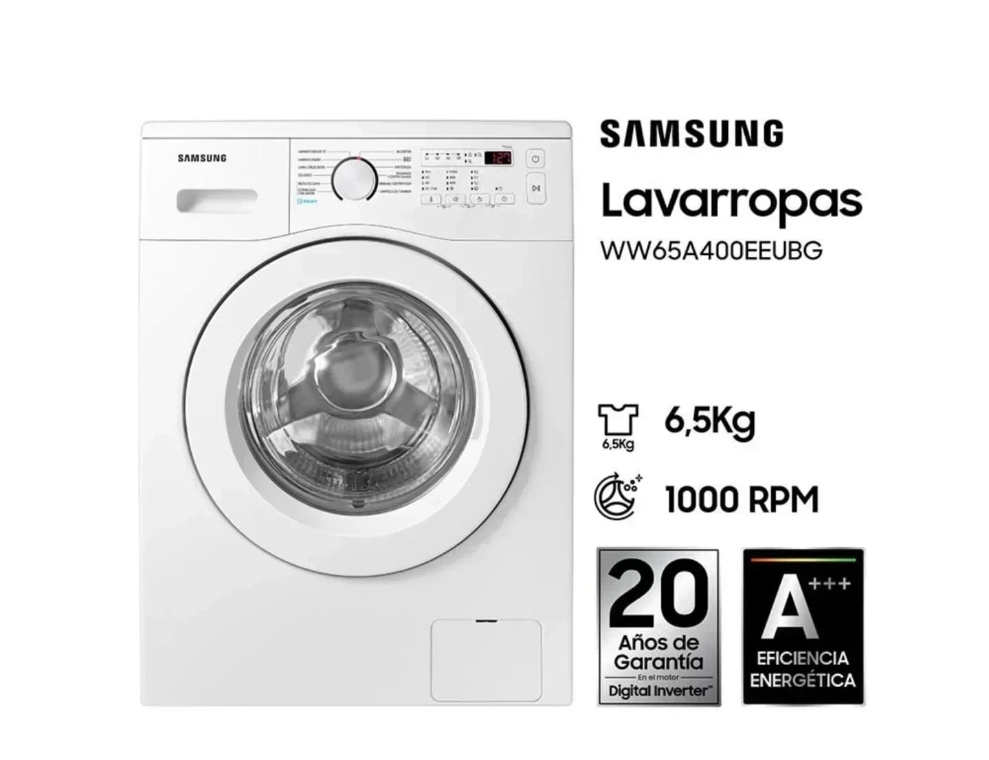 LAVARROPAS SAMSUNG WW65A4000EE 6.5 kg BLANCO INVERTER