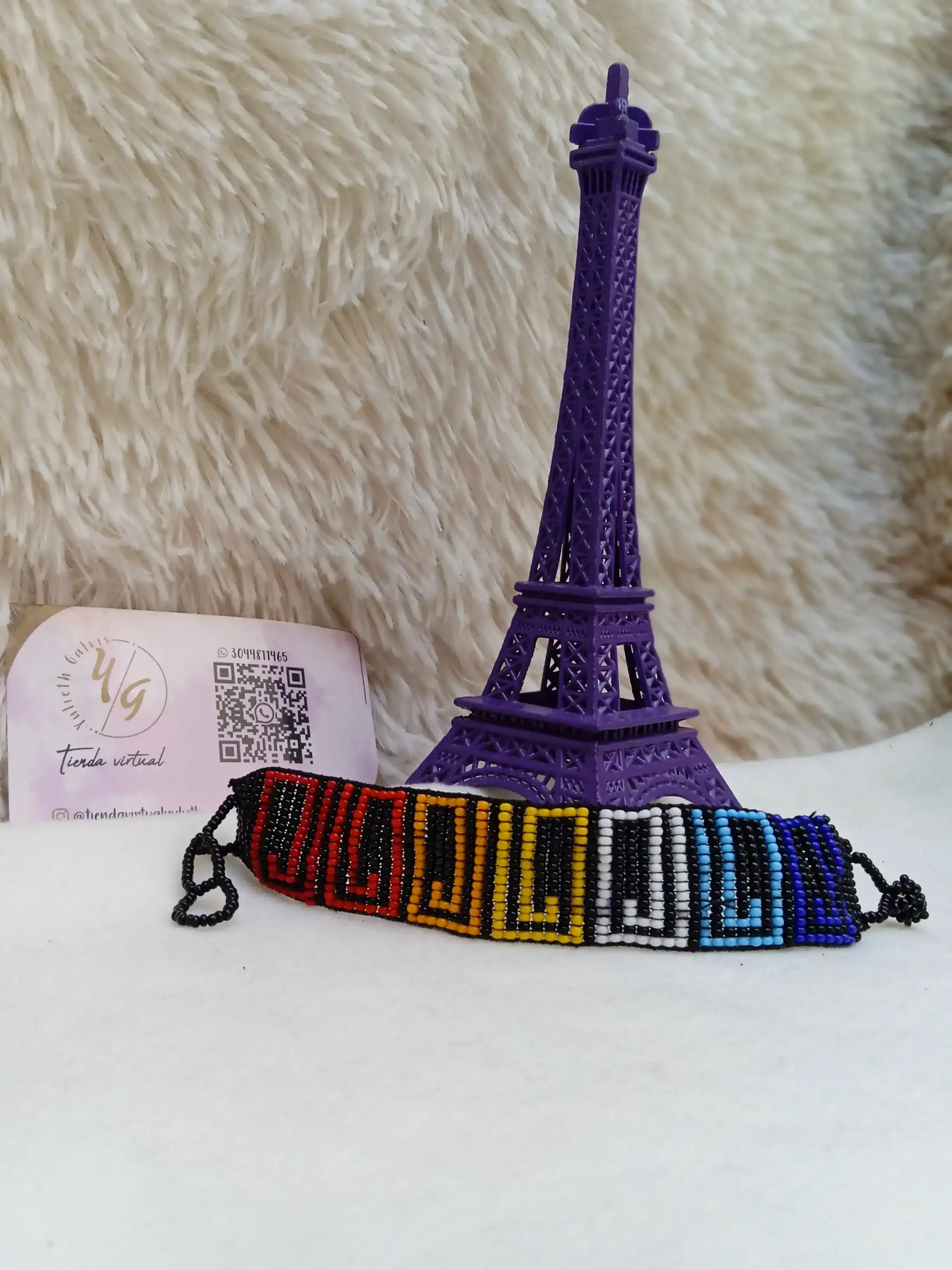 PULSERA EN TELAR DE MOSTACILLAS