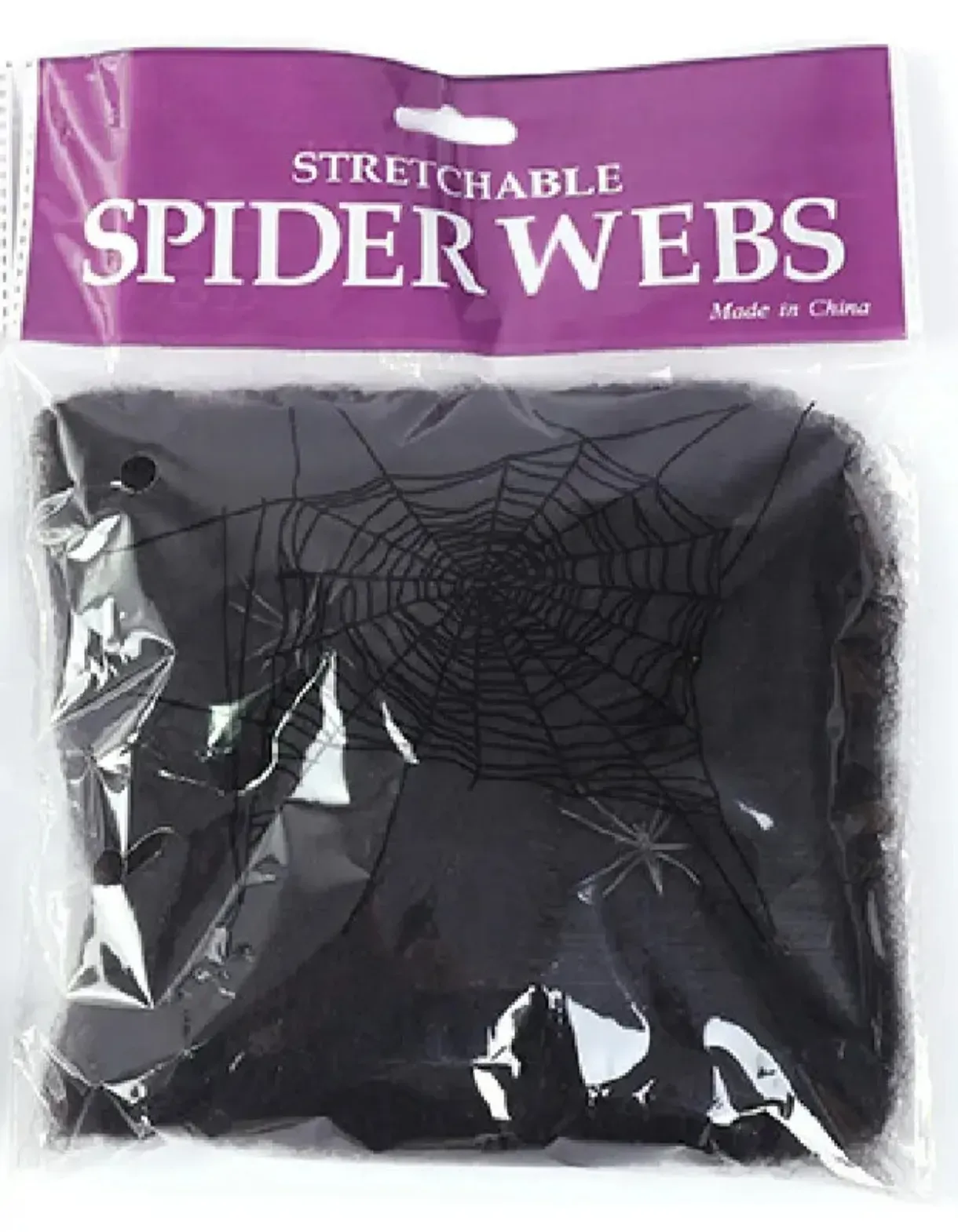 Tela de araña 20 grs blanco/negro 2