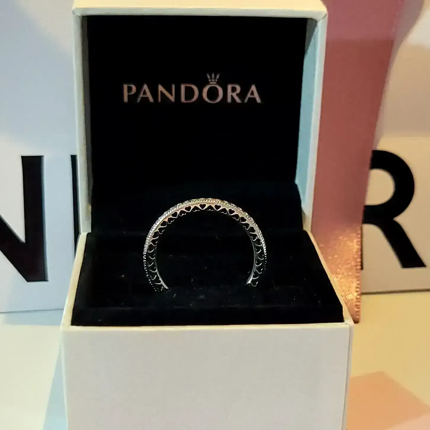 Pandora Hearts of circle silver ring 2
