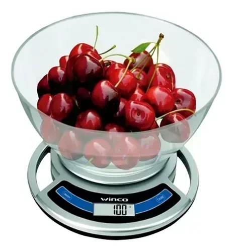 Balanza De Cocina Winco W-7500 Gris Con Bowl 5kg 2