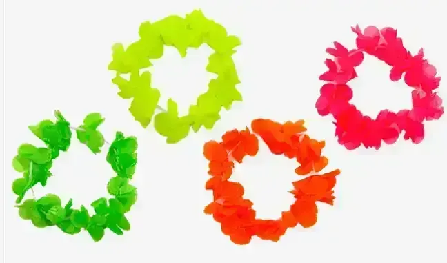 Pulsera de petalos de flores fluo 