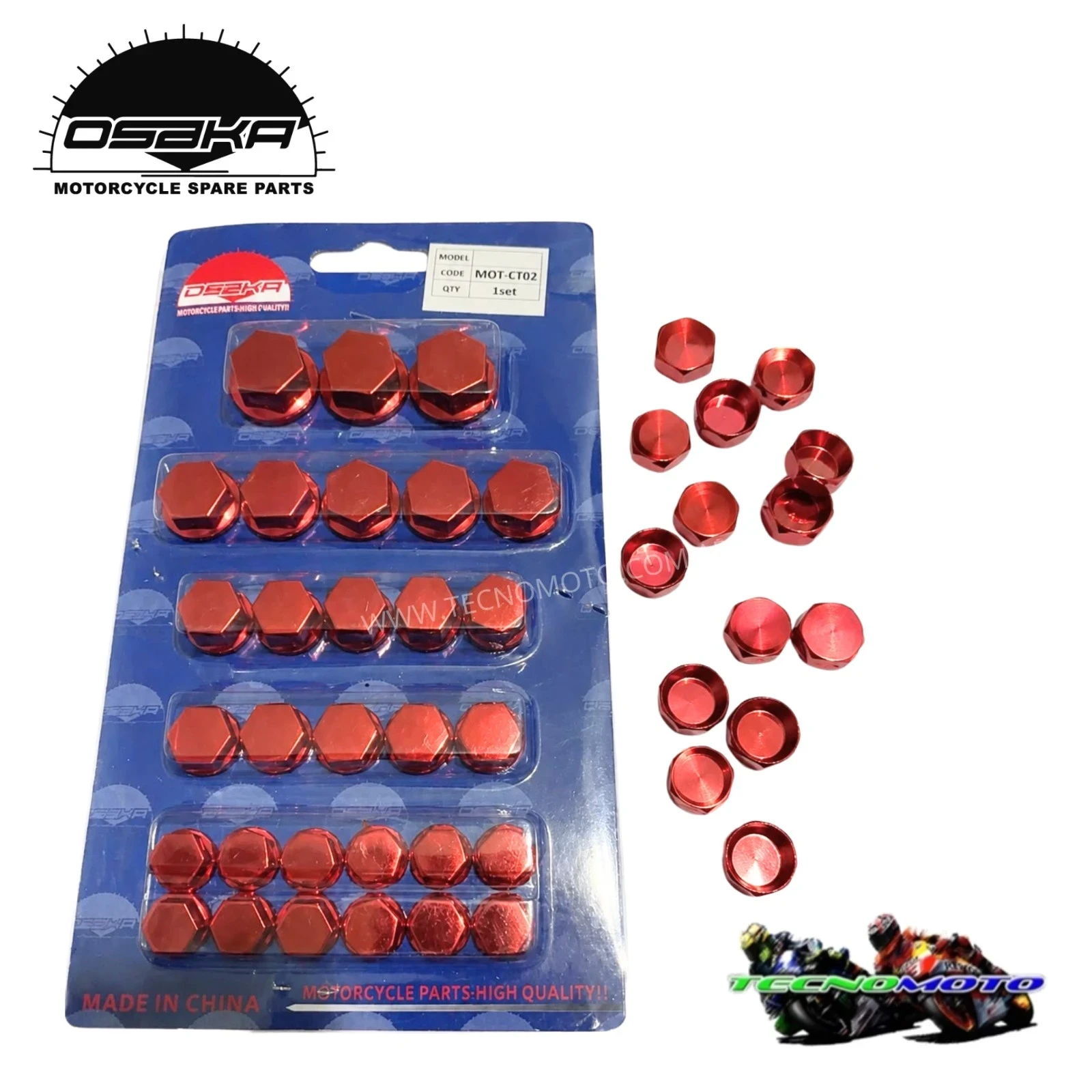 KIT CUBRE TORNILLO ROJO -30 PIEZAS -50647