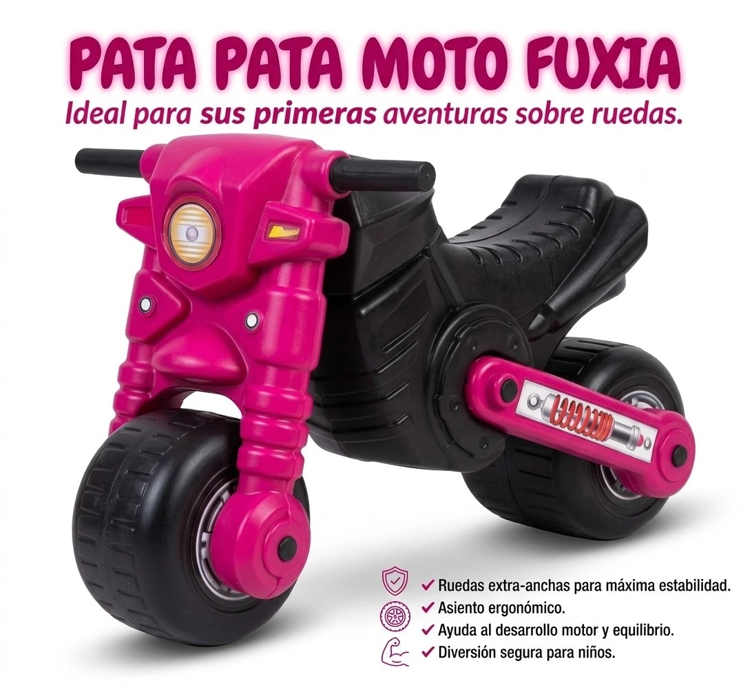 PATA PATA MOTO NIÑO FUXIA