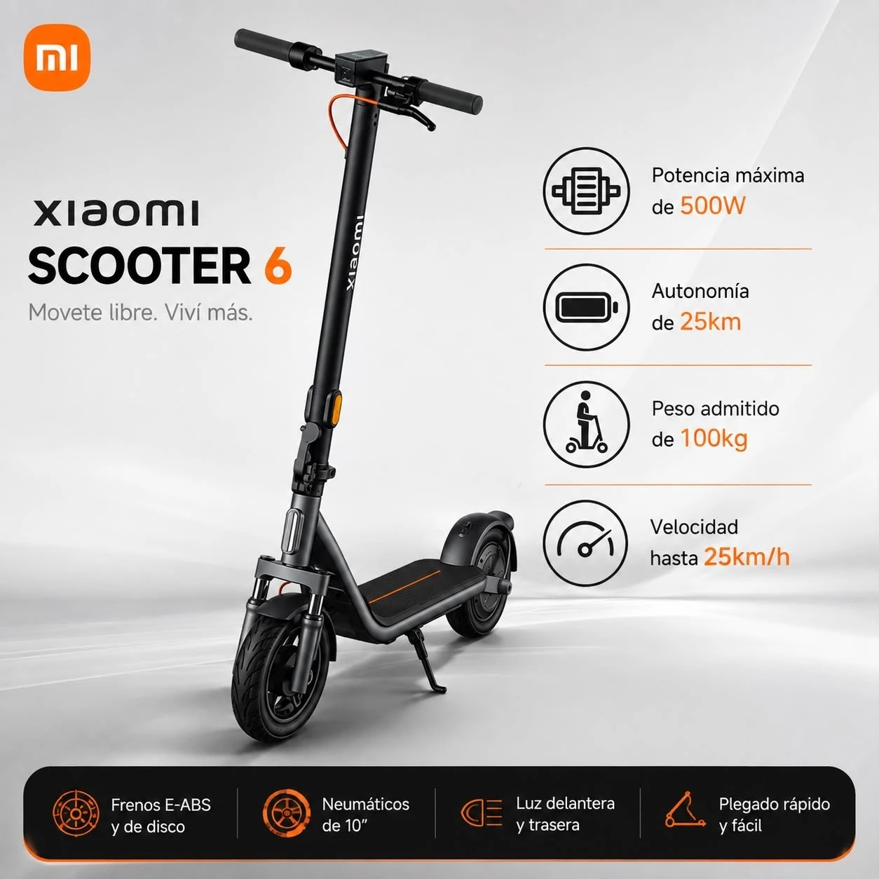 SCOOTER ELÉCTRICO XIAOMI 6