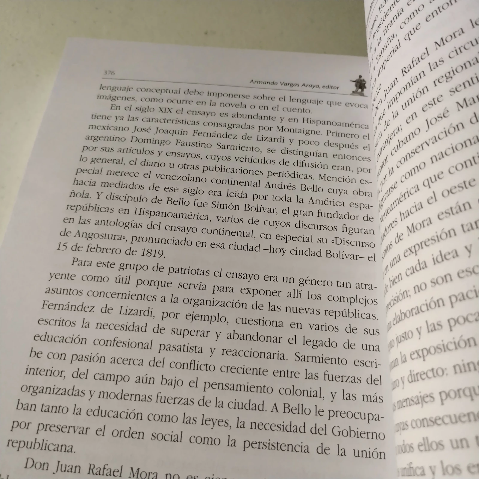 Don Juan Rafael Mora Porras, Armando Vargas editor 3