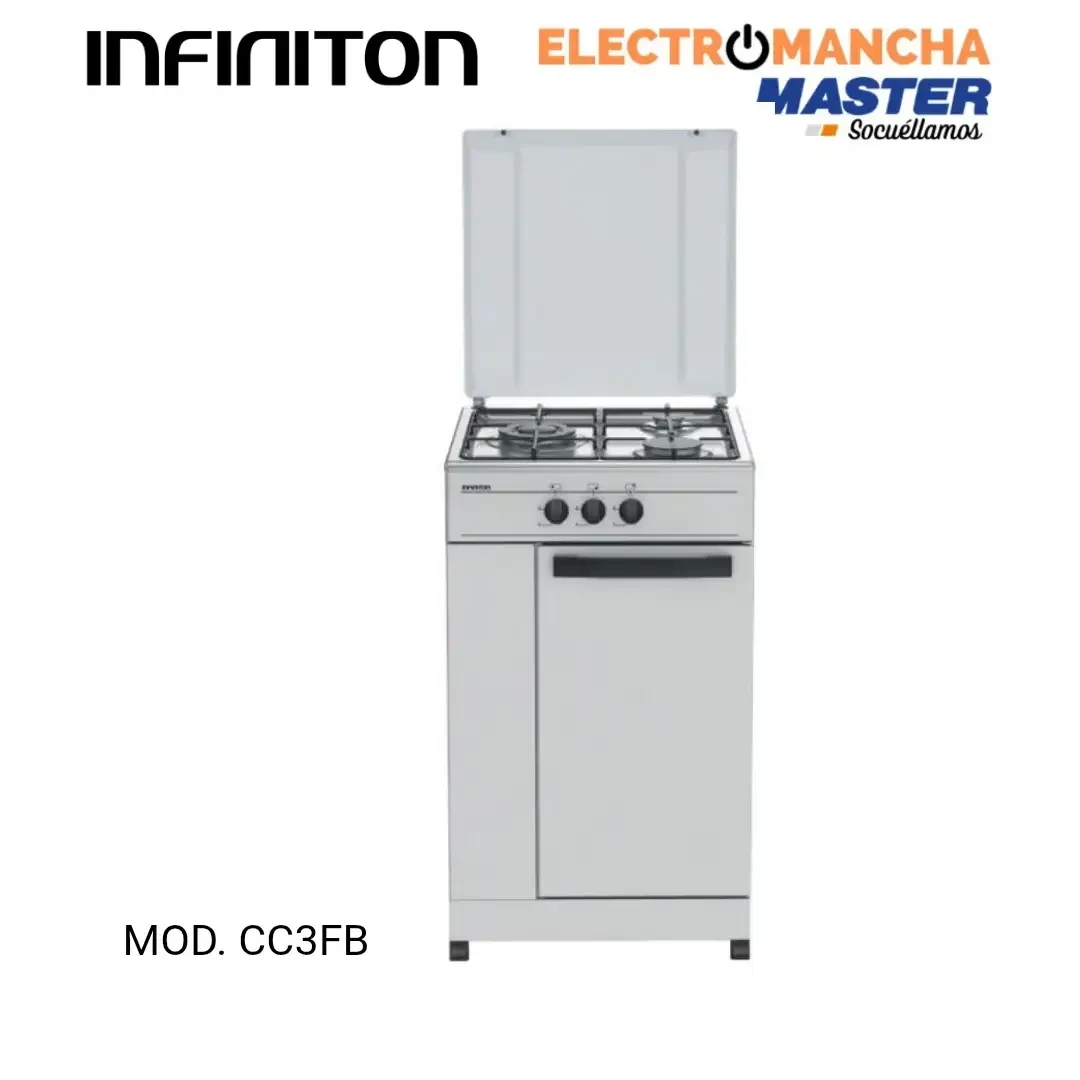COCINA INFINITON CC3FB 50X55 BLANCA BUTANO SIN HORNO
