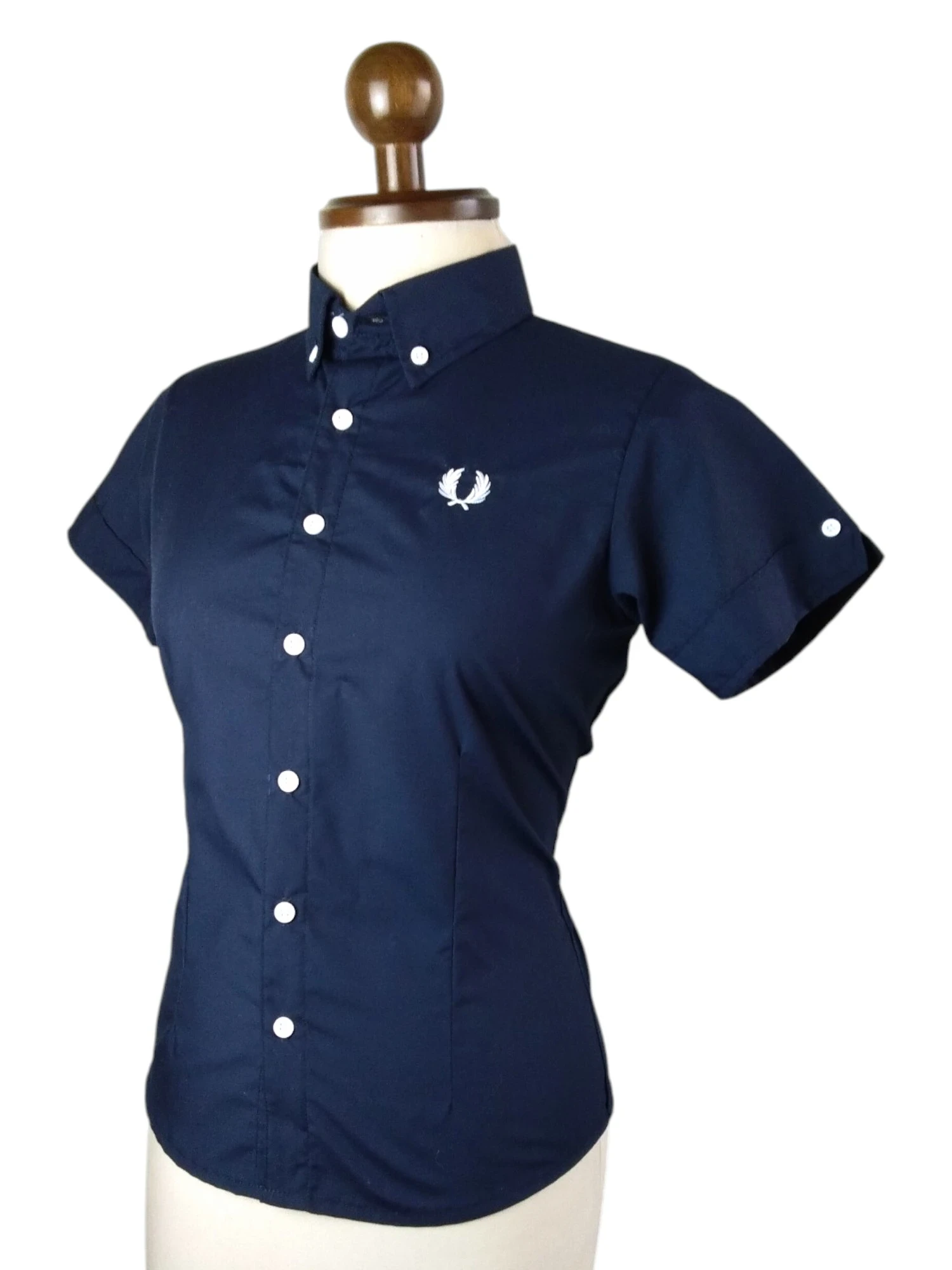 Camisa de botones azul oscuro