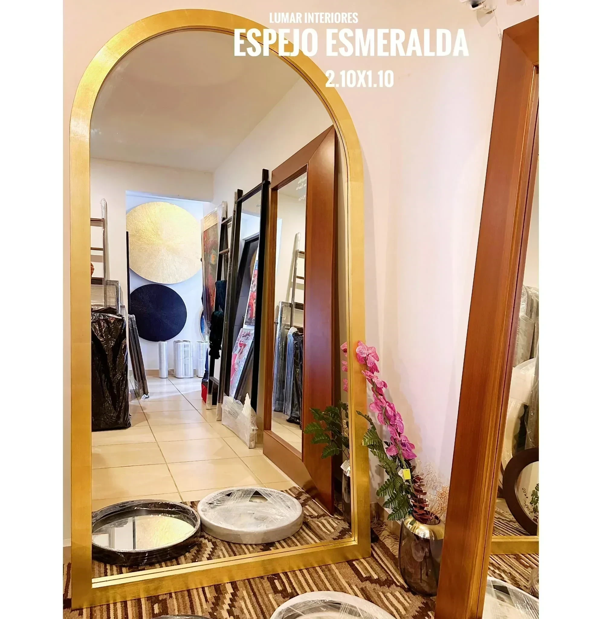 Espejo ESMERALDA 2x1 M MARCO ANCHO VARIOS TONOS 2