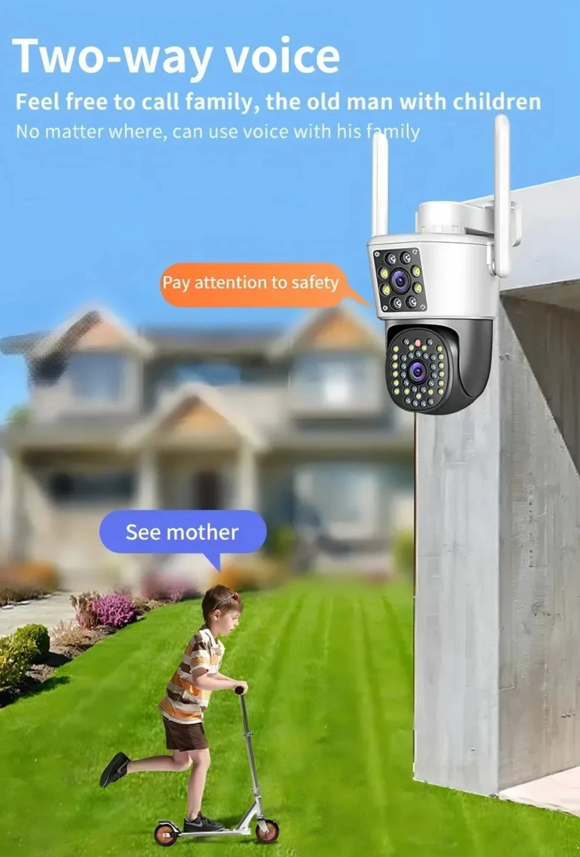Camara de seguridad Jortan doble lente G 4