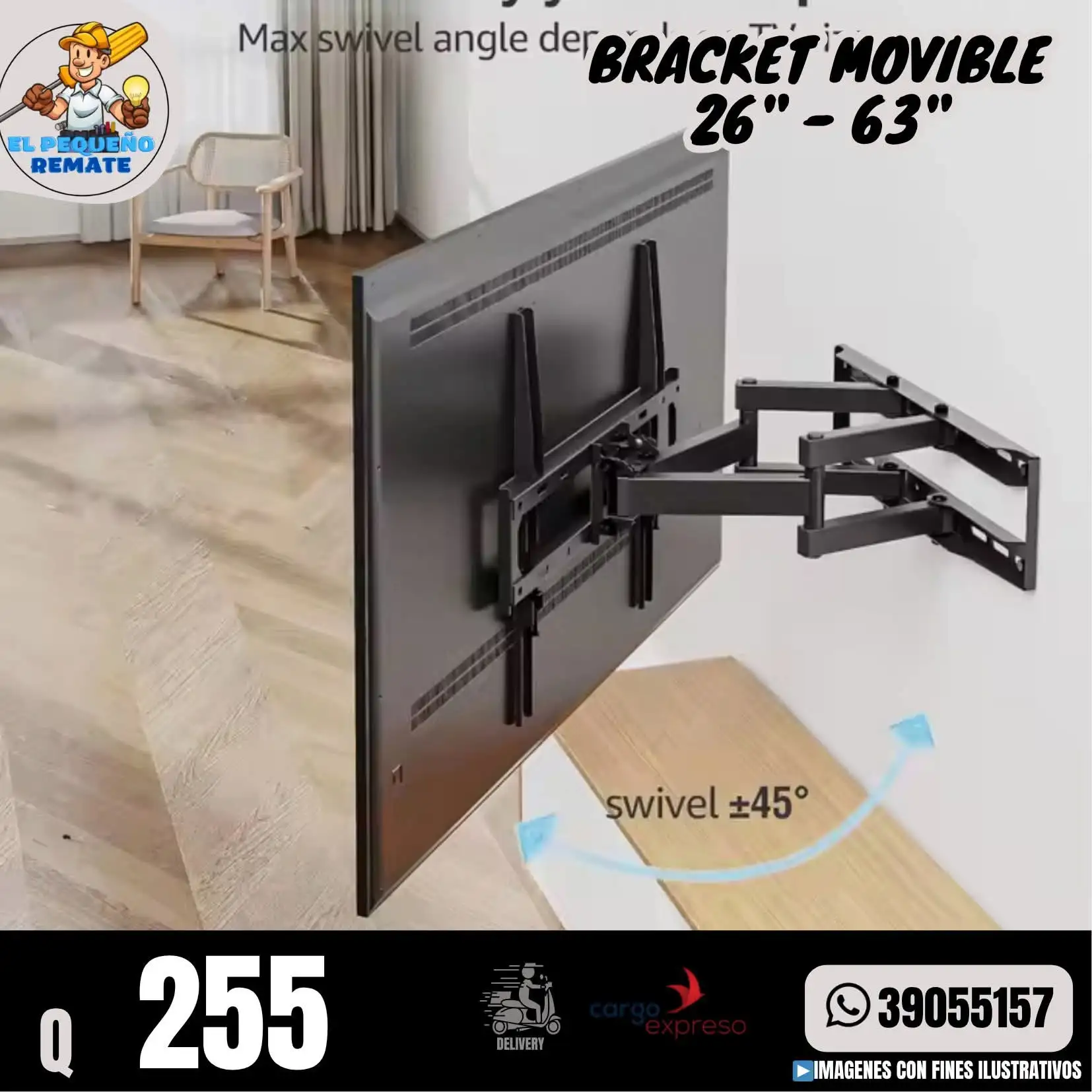 BRACKET MOVIBLE 26"-63" 2