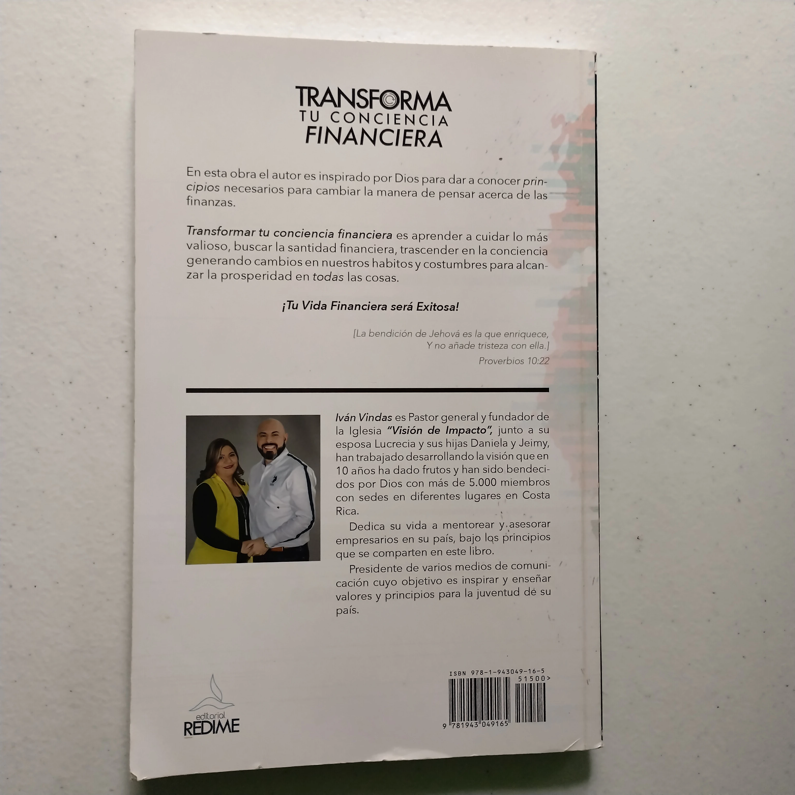 Transforma tu conciencia financiera, Ivan Vindas, usado 2