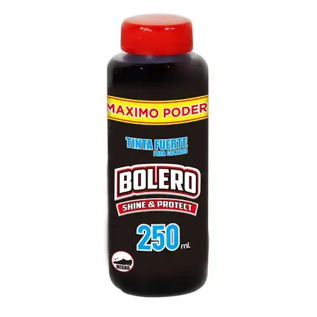 tinta fuerte negra para calzado 250 ml bolero shine & protect