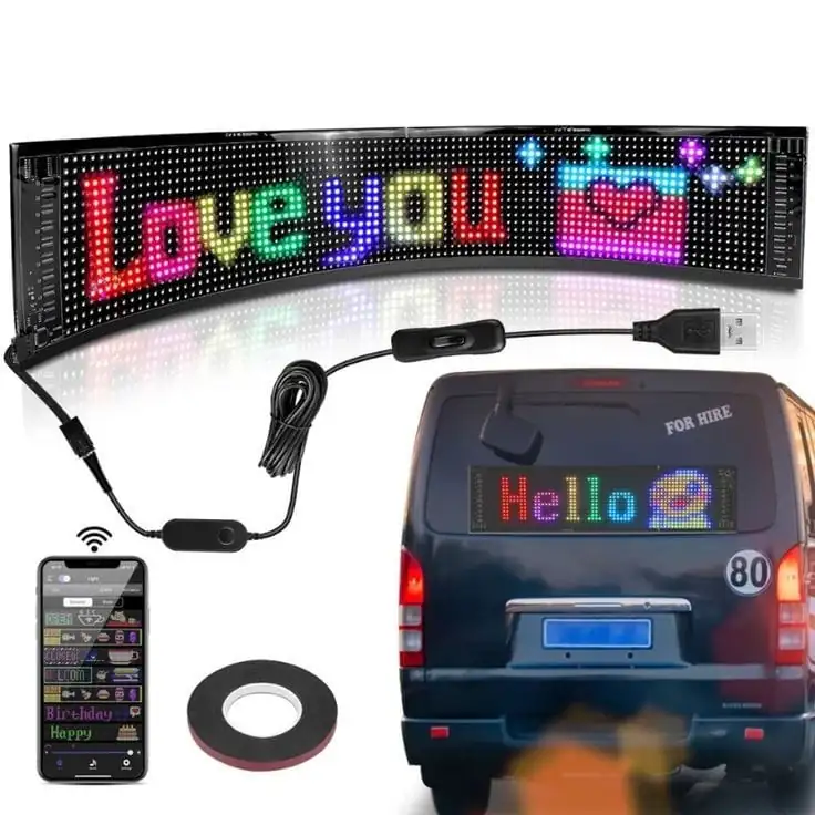 Pantalla led flexible para auto 🚓