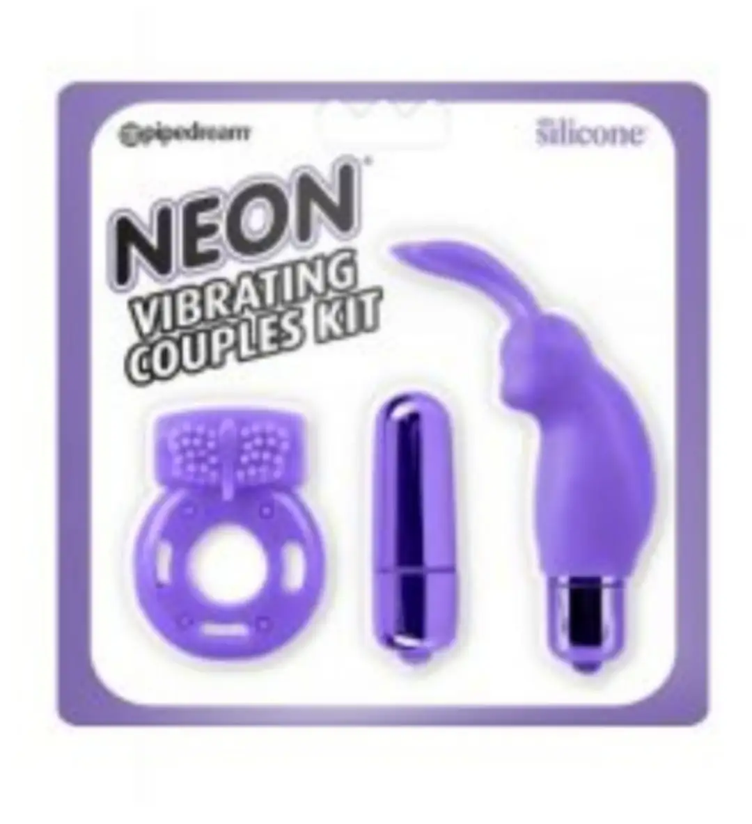 Neon Vibrating Couples Kit – Purple   