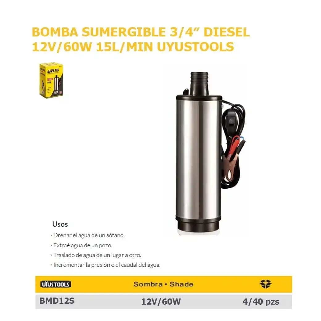 BOMBA DE DIESEL Sumergible 60W UYUST 12V