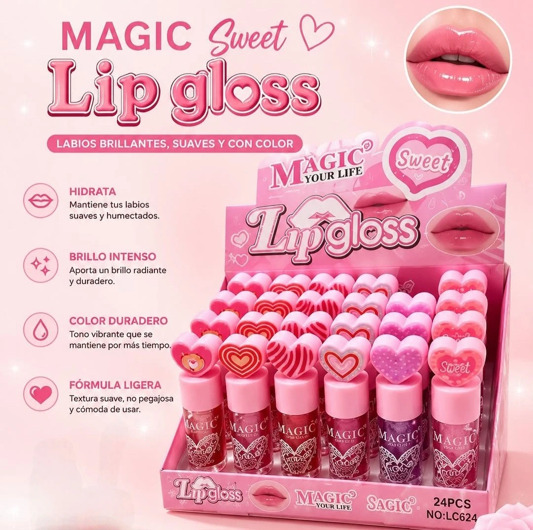 Set 6 Brillos para Labios Sweet 