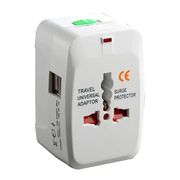 ENCHUFE MULTINACIONAL PARA VIAJE C/ 2 USB	