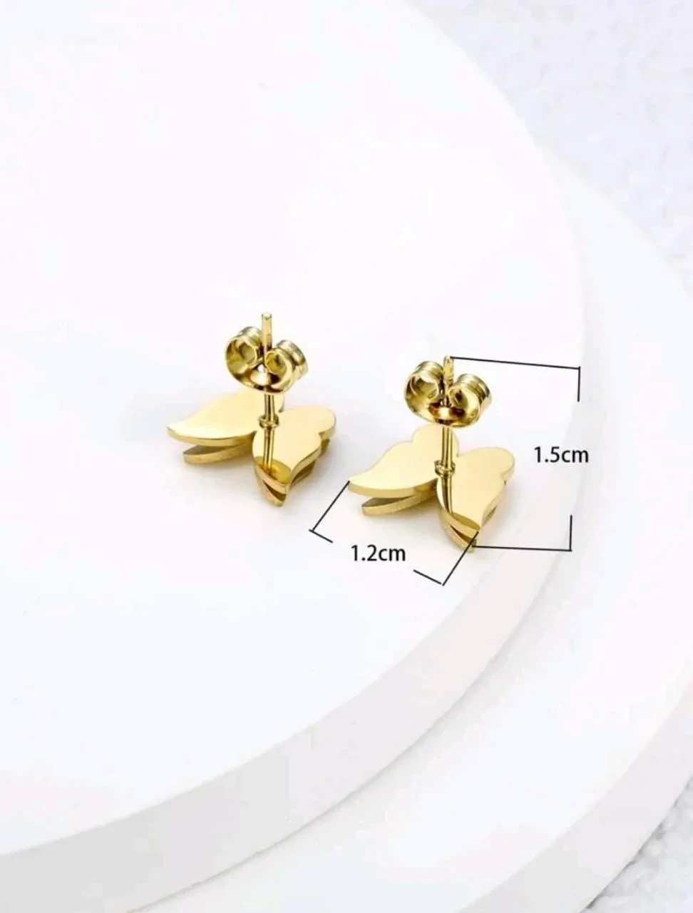 Pendientes tachuela en acero inoxidable  2