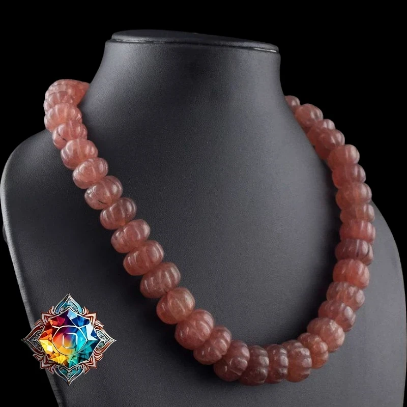 Hermoso 🍓 collar de cuarzo fresa genuino 🍓