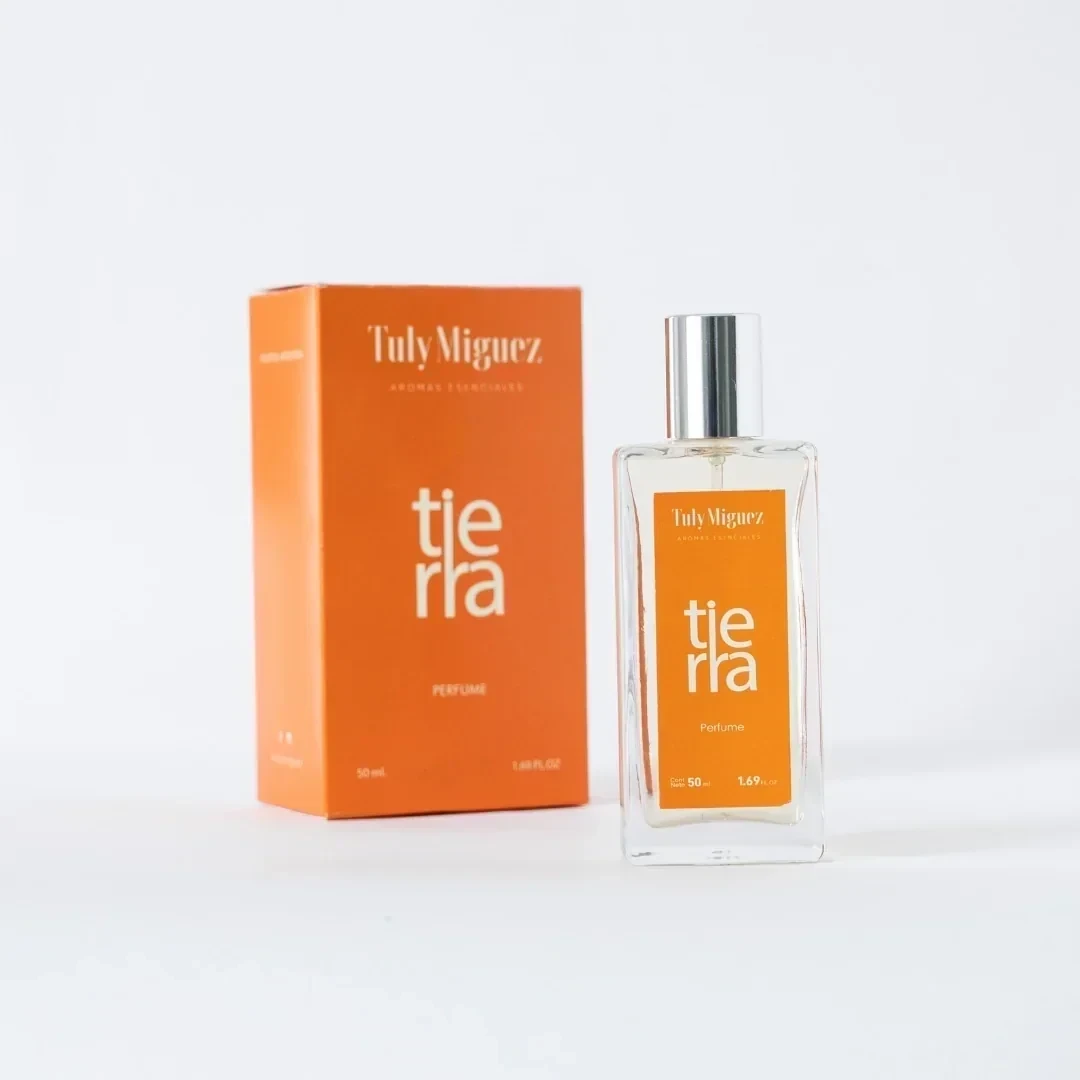 PERFUME VIDRIO 50ML EN CAJA TIERRA