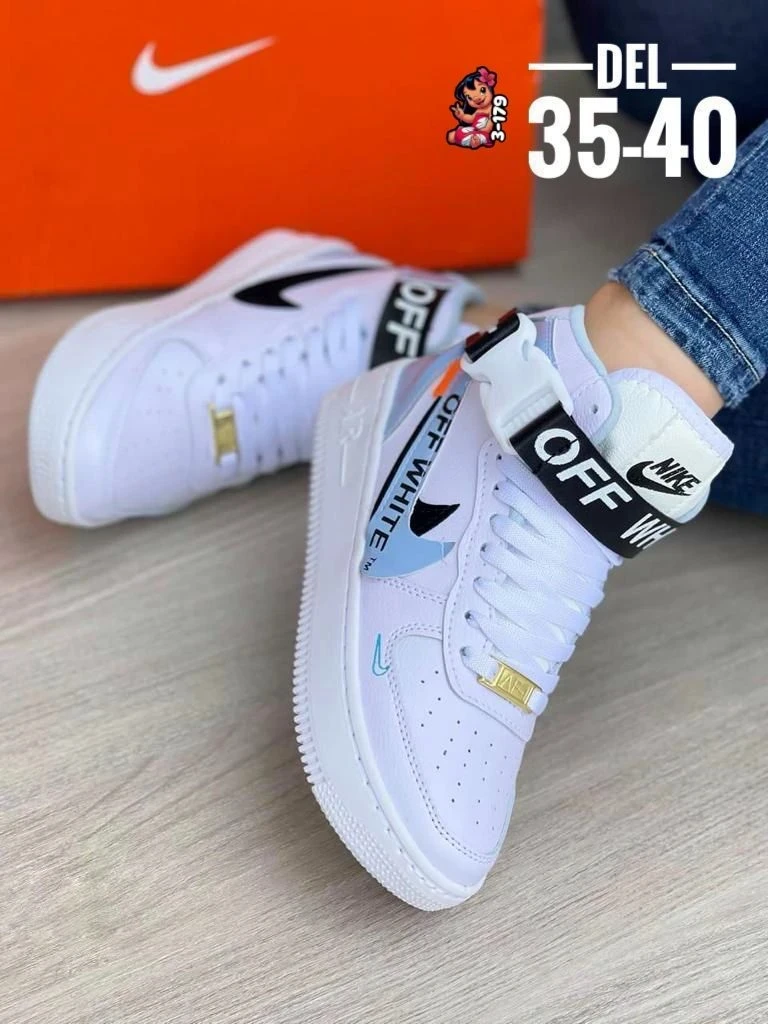 Nike OFF White Blanco Azul unisex 