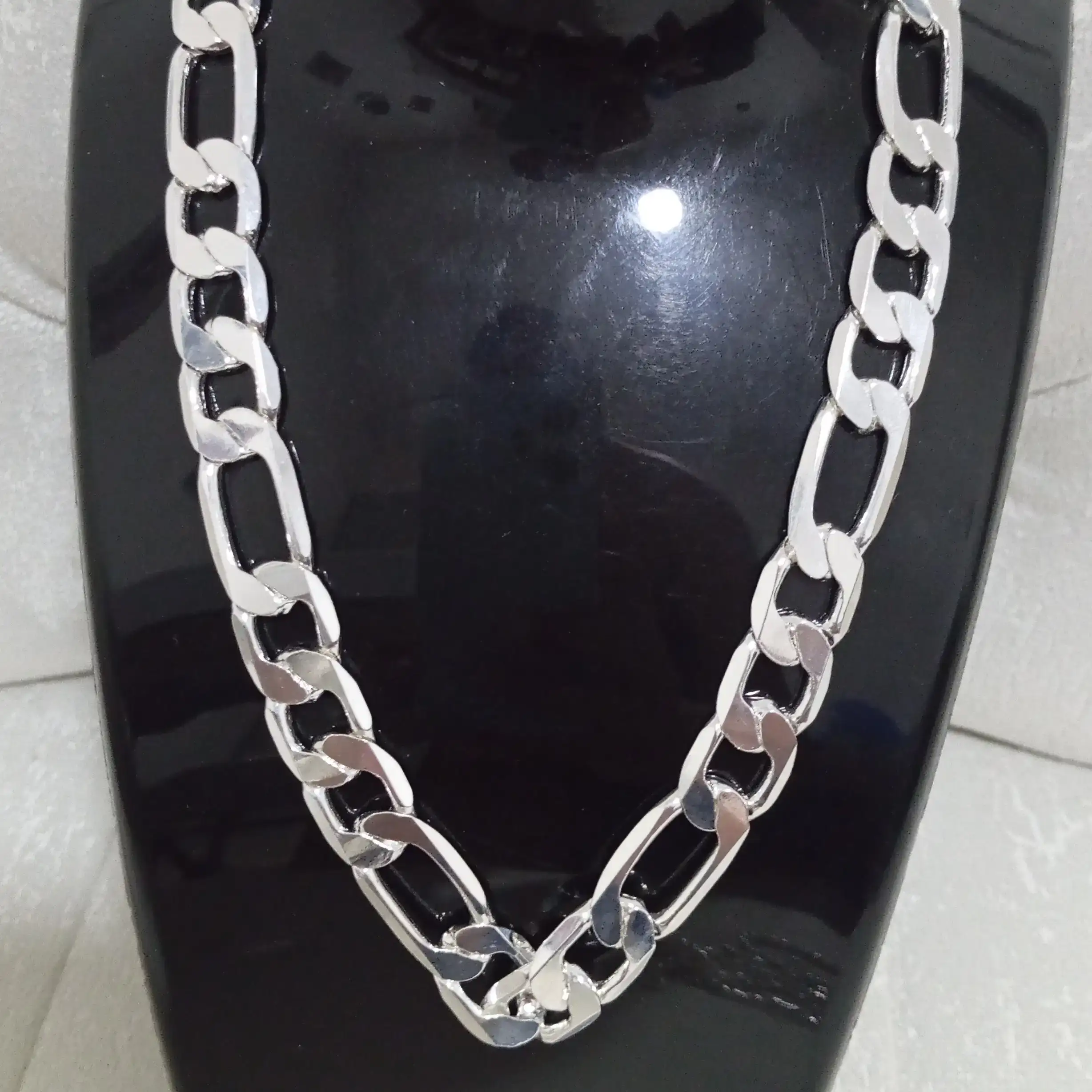 collar plano hecho de plata de oro de 925 2