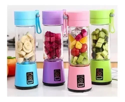Mini Licuadora Portátil Recargable Usb Vaso De 380 