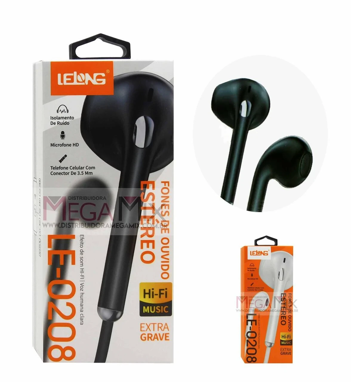 Fone de ouvido P2 Lelong