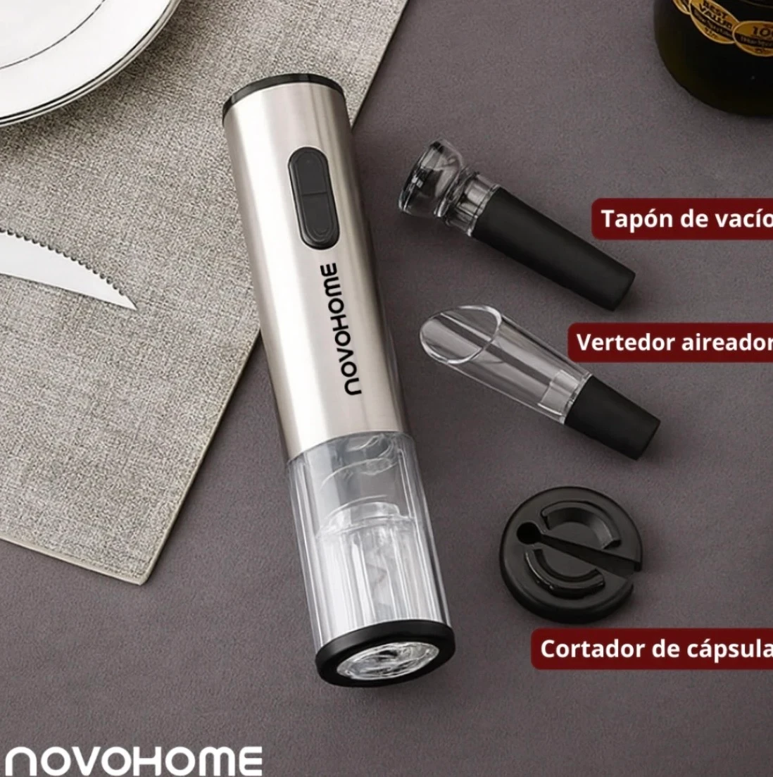 SACACORCHOS DESTAPADOR ELÉCTRICO NOVOHOME 4