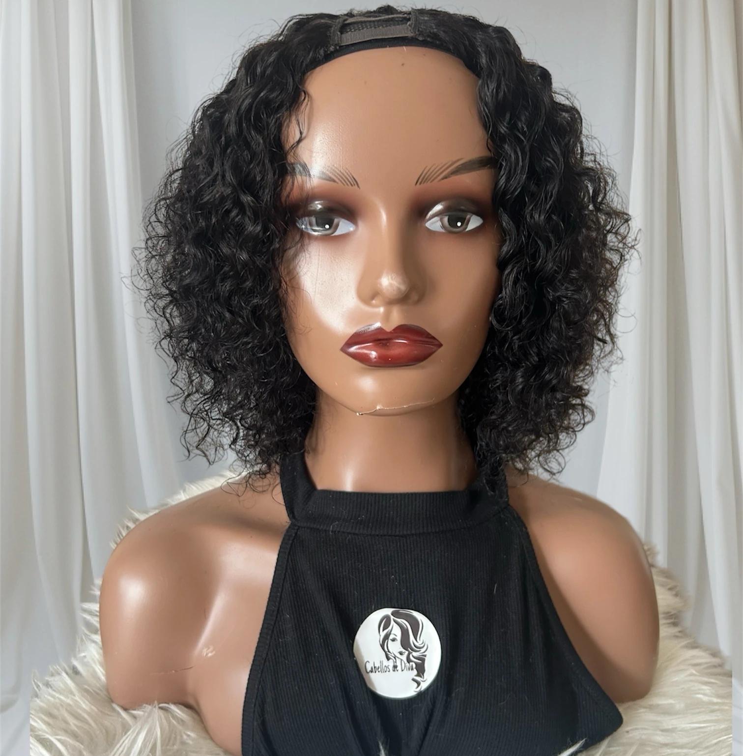 Peluca en U 12 pulgadas, cabello Humano  2