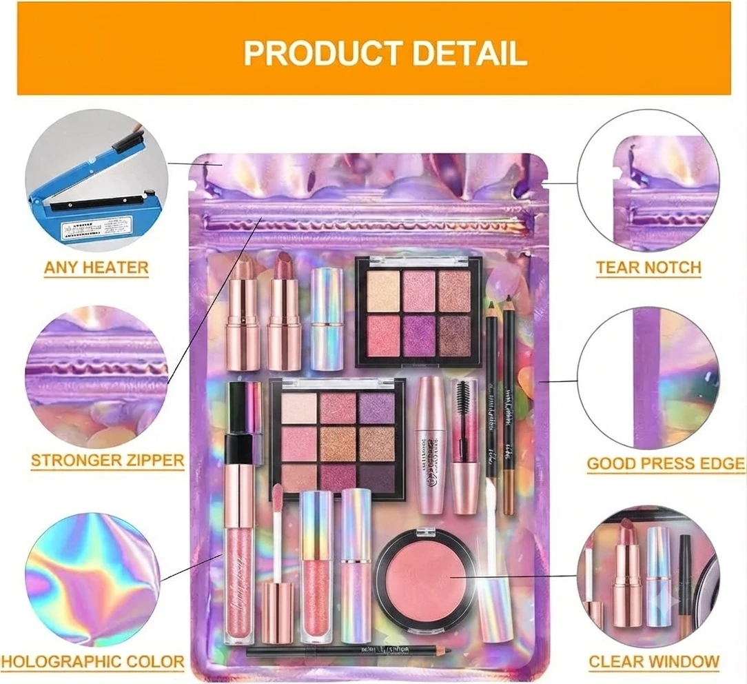 Funda Holográfica 14cm x 20cm para Combos de Maquillaje & Skin 2