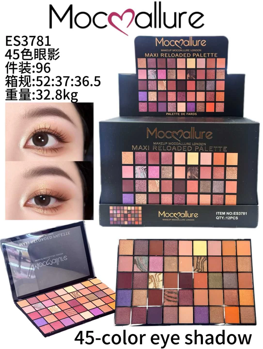 PALETAS DE SOMBRAS 45 TONOS