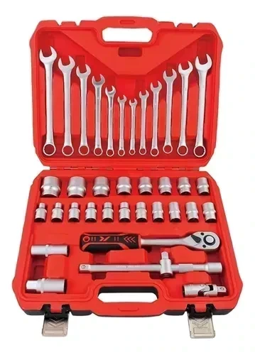 Kit Set 37 Bocallaves Tubo Tuerca Ajustable Criquet Cromo