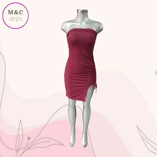 Vestido straples corto Talla Mediana 