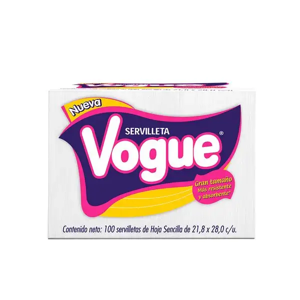 servilletas vogue 100 pz