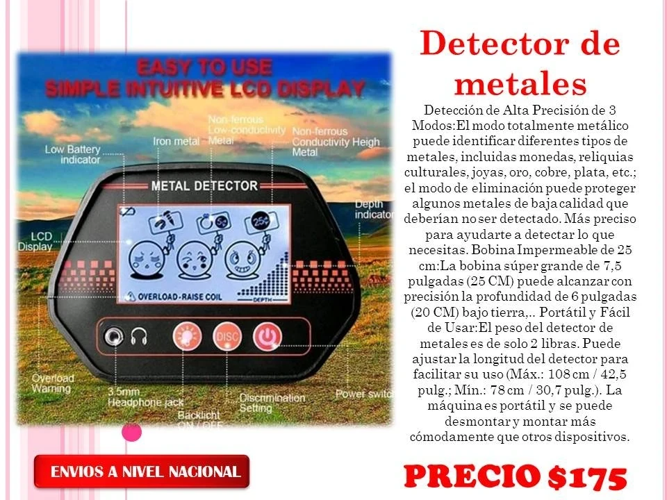 Detector de metales digital 