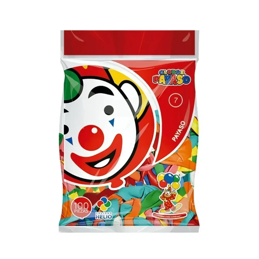 Globo de colores c/100 #7 payaso 4