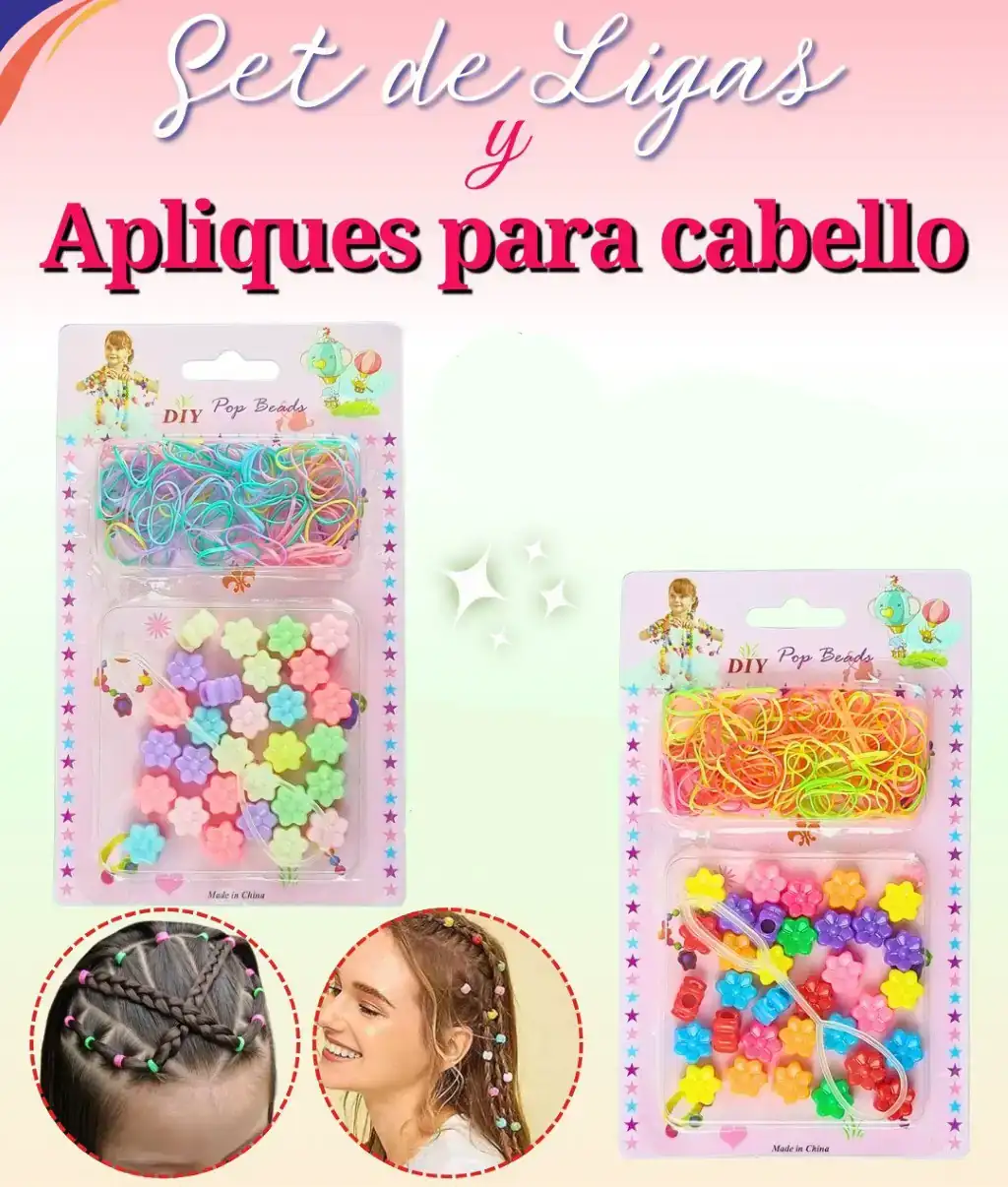 Set de Ligas y Apliques para el Cabello 4