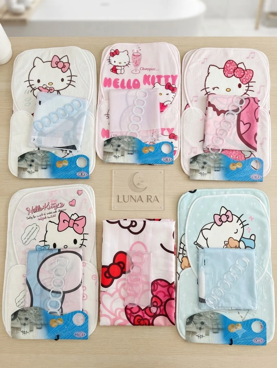 JUEGO DE BAÑO 🚽👙 DE HELLO KITTY
