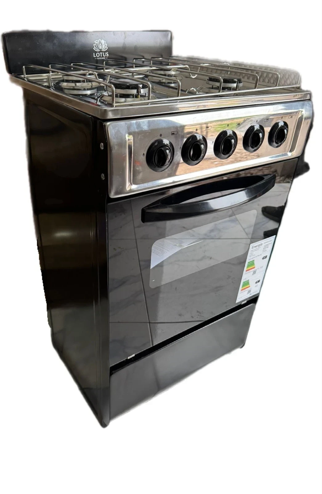 COCINA A GAS NATURAL LOTUS INOXIDABLE 
