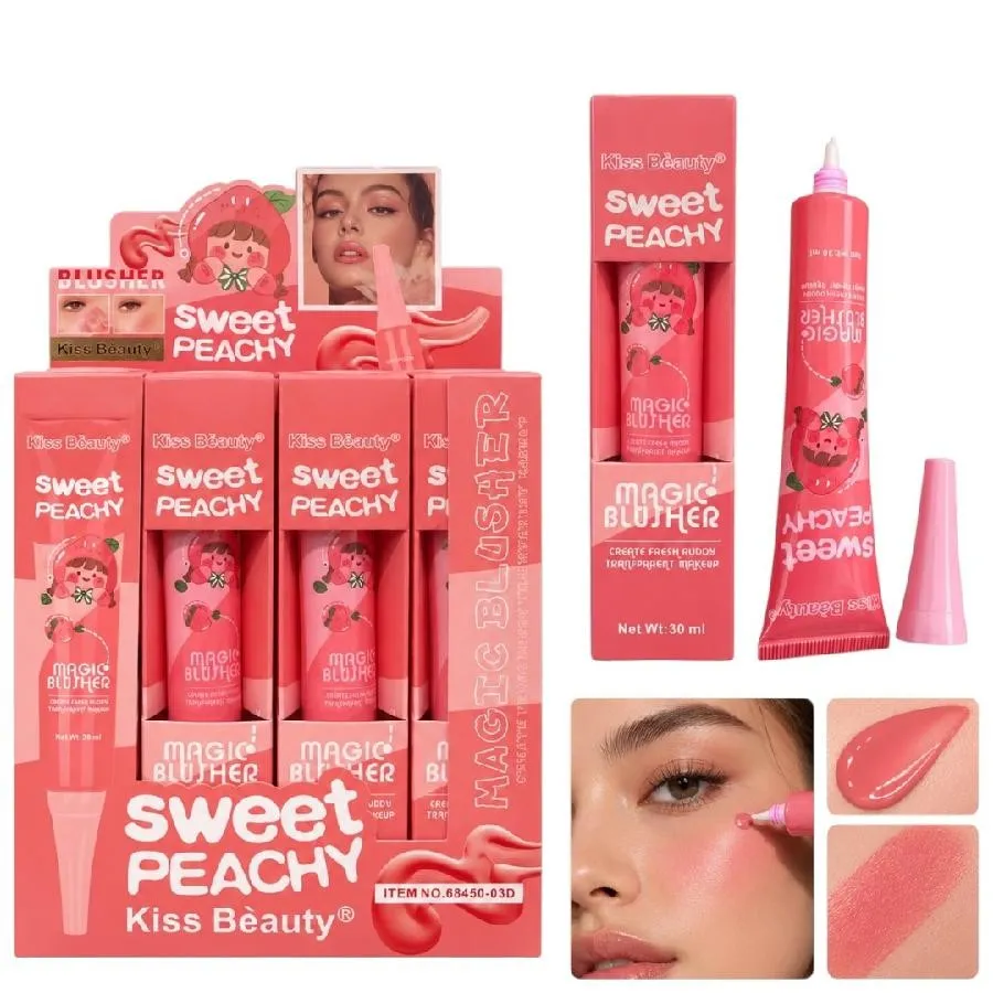 rubor líquido magico sweet peachy kiss beauty
